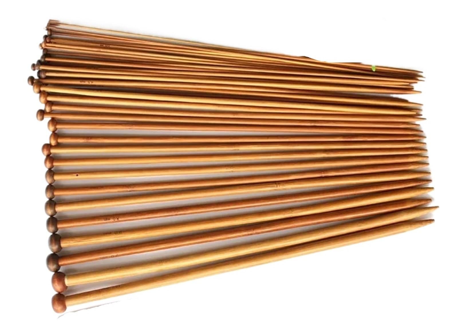 Bamboo Knitting Needles 2set*36pcs Bamboo Knitting Needles for Beginner & Professional Sweater Crochet Set 18 Sizes(25CM)