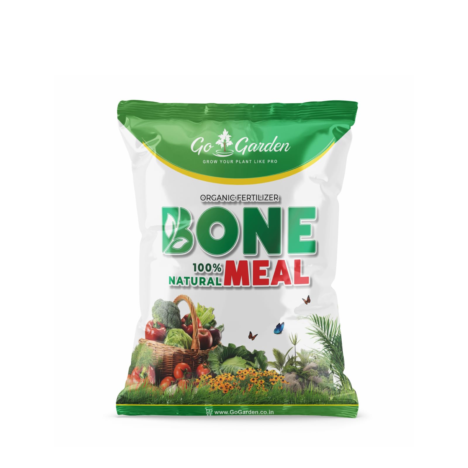 Go Garden Organic Bone Meal Fertilizer for Plants 400g | Natural Root & Flower Booster | Rich in Phosphorus & Calcium for Gardening & Home Plants