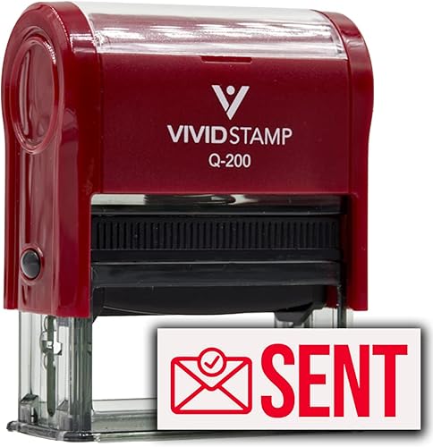 Miniatura 5 de Sello de goma enviado (correo enviado) autoentintado (tinta azul) - Q-200