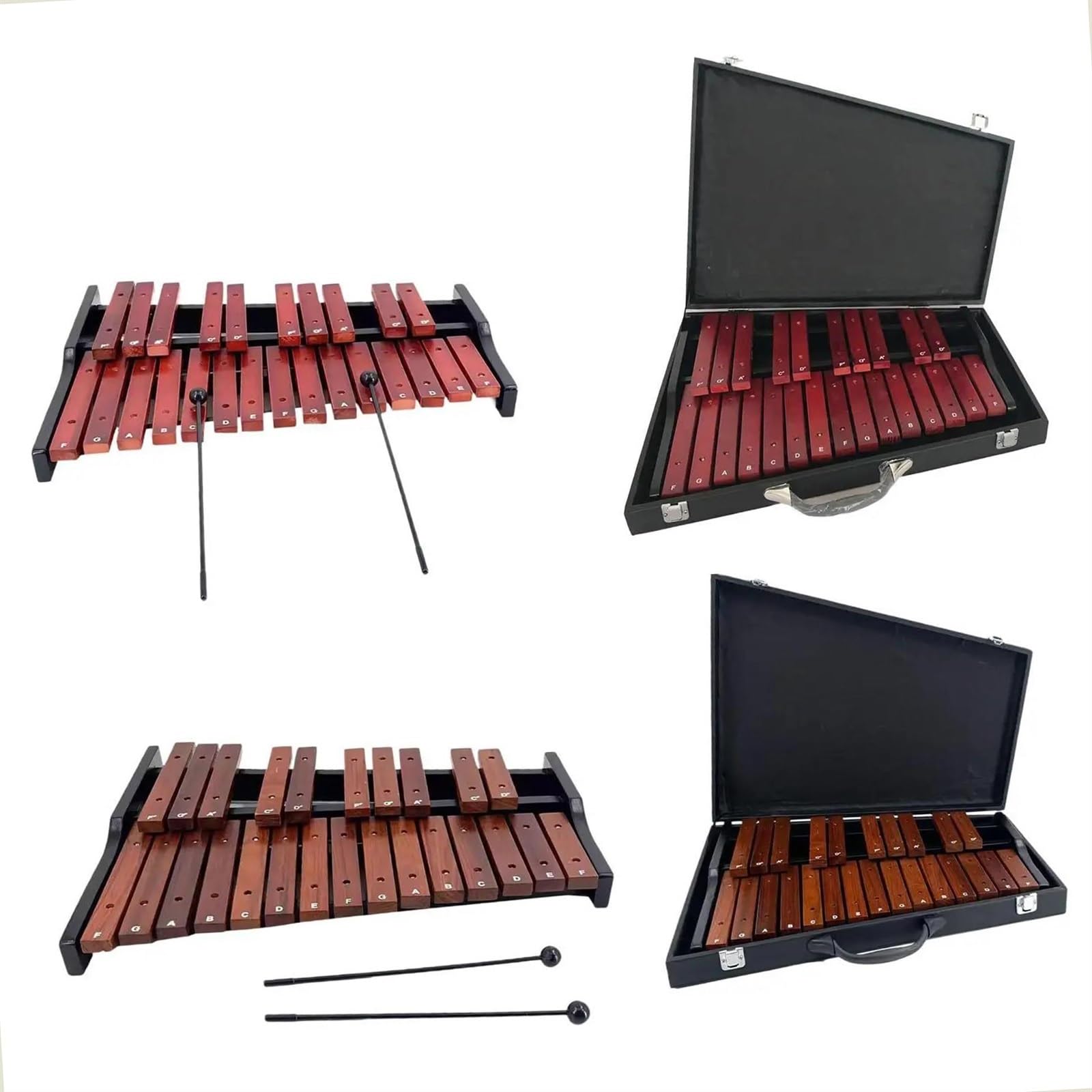 Instrument De Musique Xylophone En Bois Piano À Main Xylophone 25 Notes Pour Séances Familiales Orchestres De Performances En Direct(A)