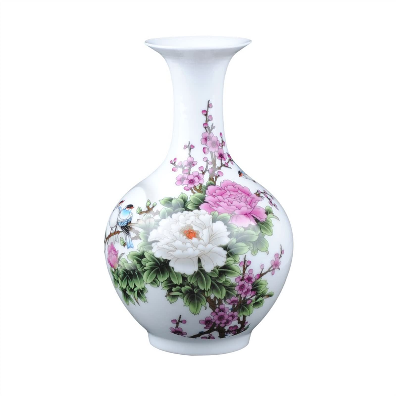 Bzgpmfud One Color Vase Desktop Classical Ceramic Decoration Porcelain For Living Room Flower Arrangement And Home Flowers
