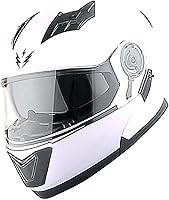 Vista 73 de 1Storm - Casco modular de cara completa para motocicleta, protector solar de doble visera: modelo Modular901, visera ahumada