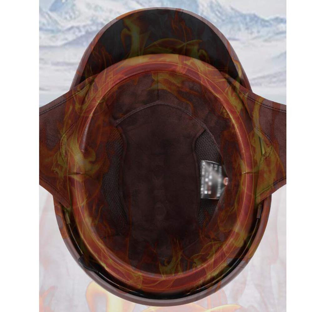 OLD MOUNTAIN VINTAGE NORAs FLAME ￼￼1000 FULL FACE VINTAGE CUSTOM HELMET ATLAS PATINA FLAMES