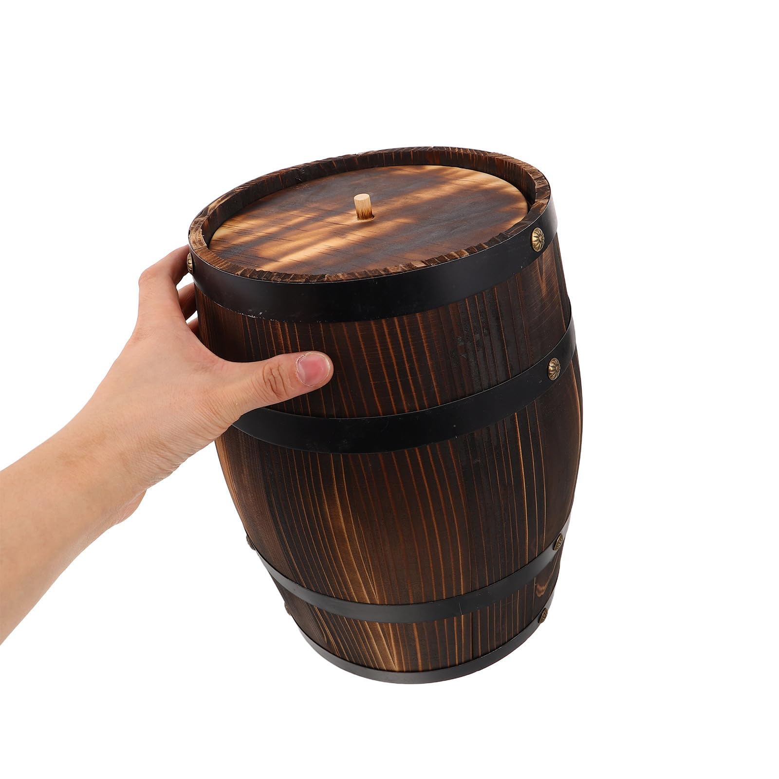 ULTECHNOVO Cubo Vintage de Madera para Tapas de Cerveza, Gran Capacidad