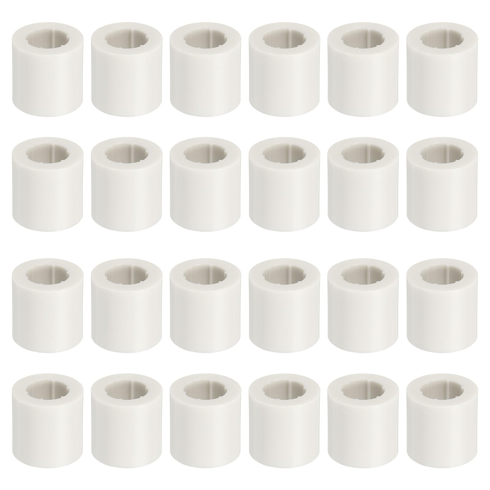 YELARXI Billiard Cue Ferrules, Pool Cue Ferrule Snooker Pool Stick Tips Replacement Accessories & 24Pcs & 13x12.7mm &White - Fitting for (Billiards Stick/Pool Hall)