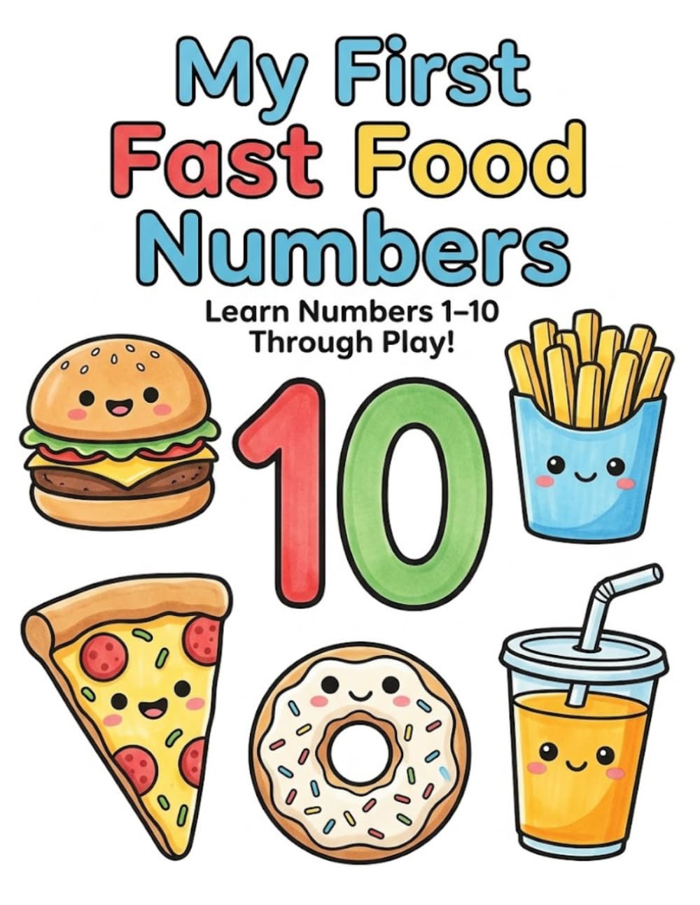 My First Fast Food Numbers: Color, Count & Learn Numbers 1–10 Through Play!