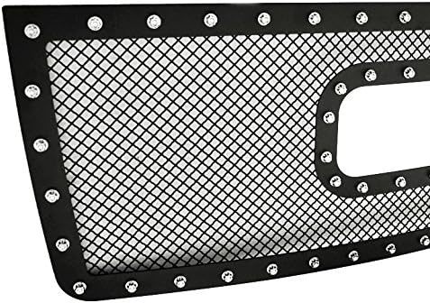 For GMC Sierra 15 New Body Upper Rivet Stainless Mesh Grille Grill Logo Show