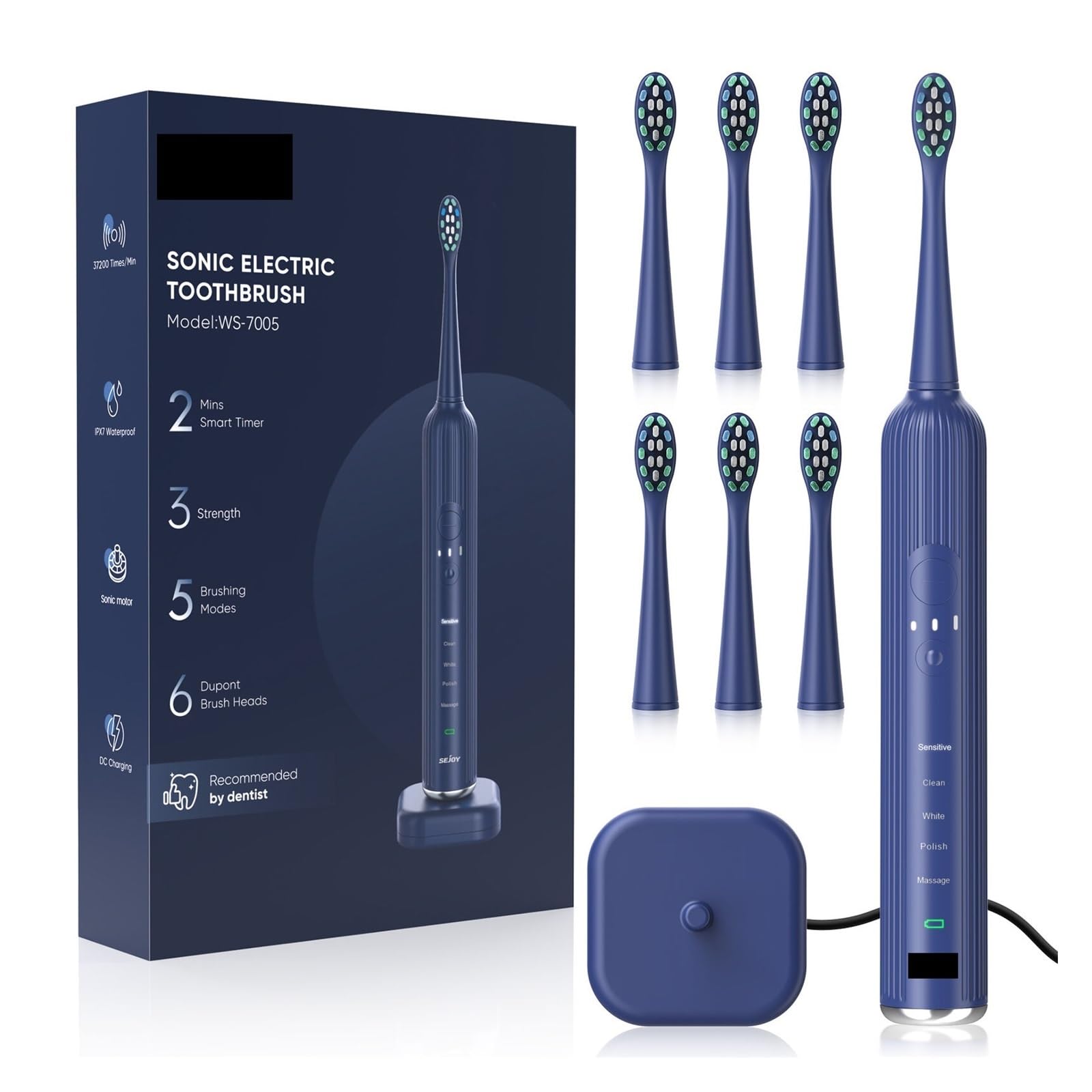 Fit for Electric Toothbrush with 5 Modes - Rechargeable Automatic Oral Care Device H