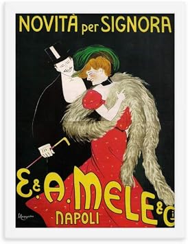 Vintage Poster - Novita per Signora 0469 - Enhanced Matte Paper Framed Poster 12x16 - White Frame