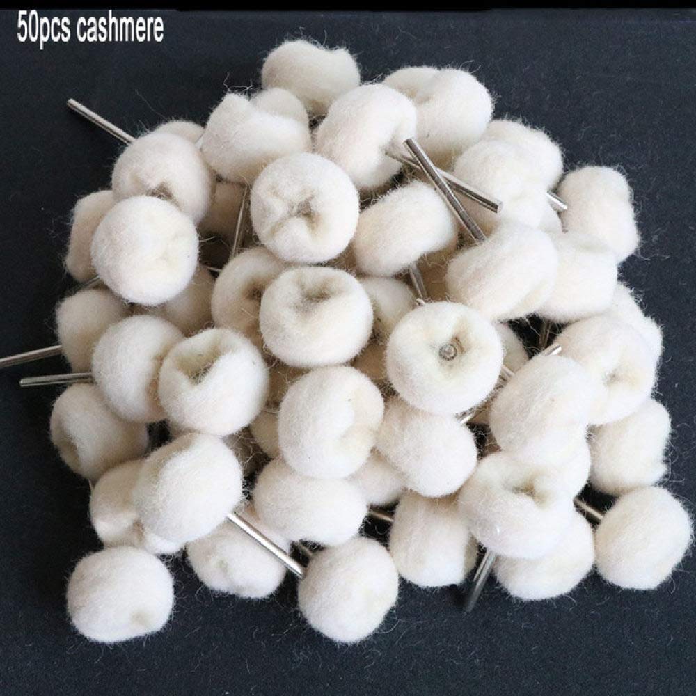 Ściernice do mopa ściernego， 1 "ścierna tarcza polerska filcowa szlifowanie głowica szlifierska nakładka do szorowania polerowanie Mini szczotka do Dremel trzpień 3mm/2.35mm(Cashmere with 3mm shank)