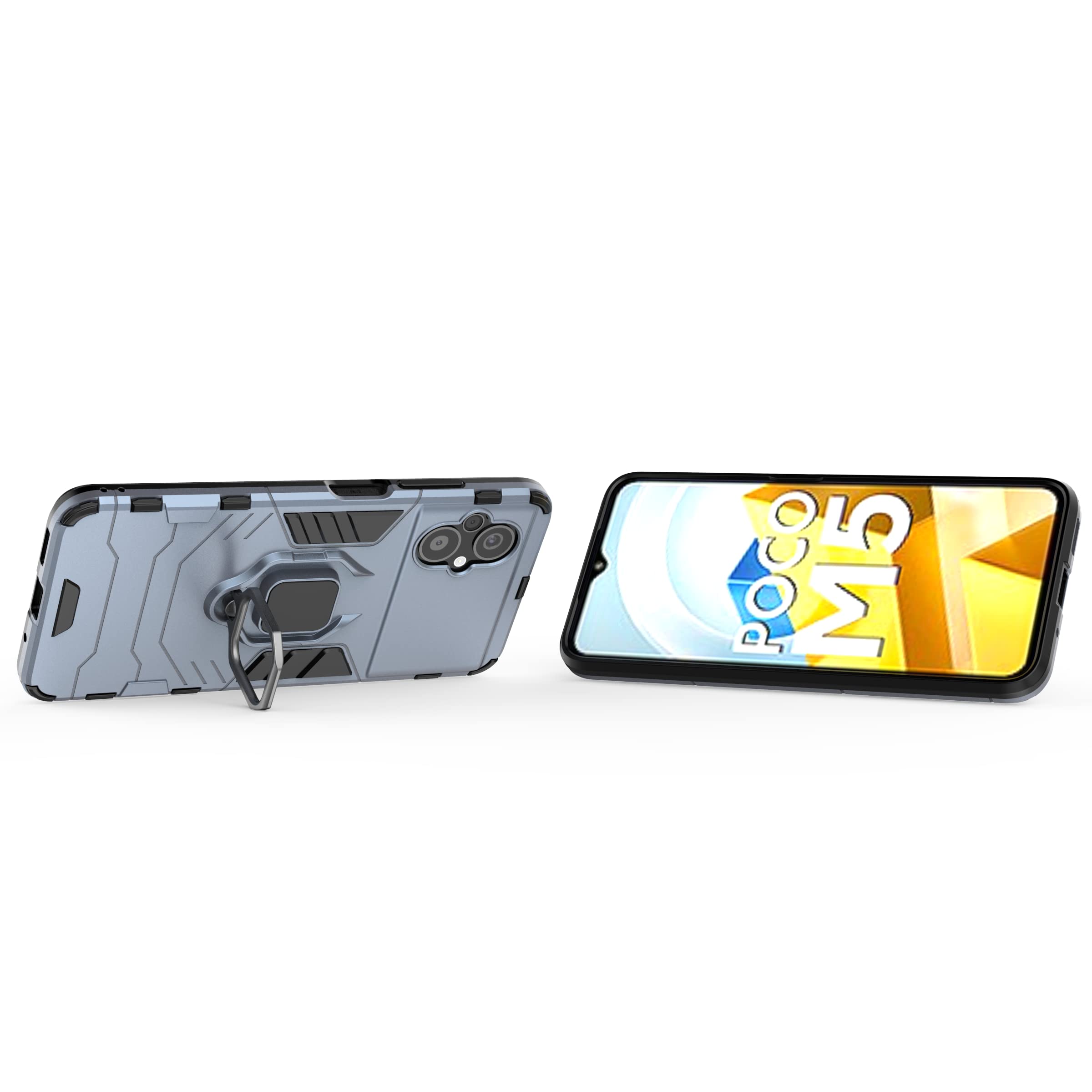 TingYR Cover Per Xiaomi Poco M5, Supporto Anello Rotante A 360 Gradi Cover Telefono Antiurto 1222870