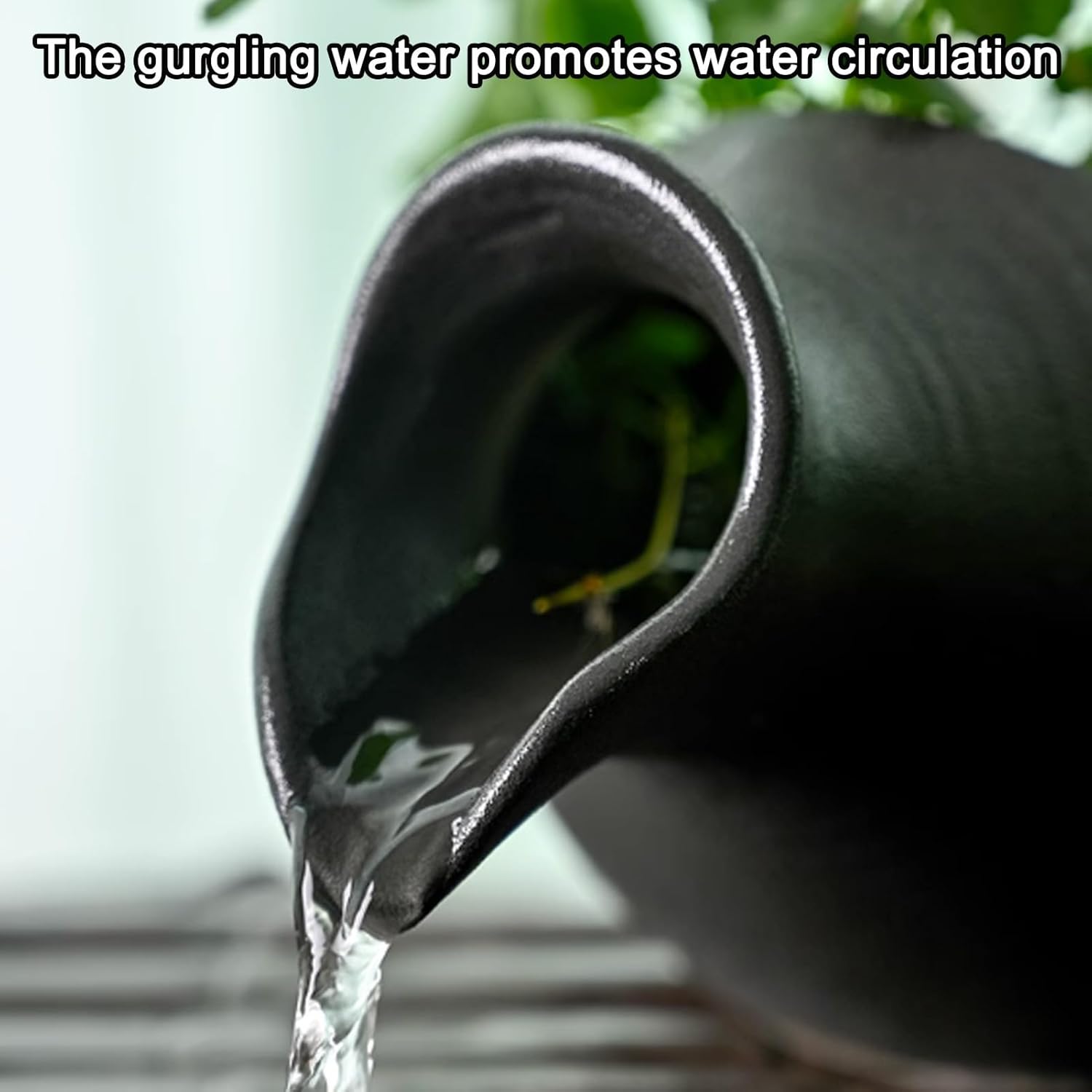 Spitters for Small Ponds, Pond Fountains, Spitter Pond Water Feature, Water Feature Outdoor Fountain Spitter, Decorative Water Feature for Garden Fish Tanks(Black)