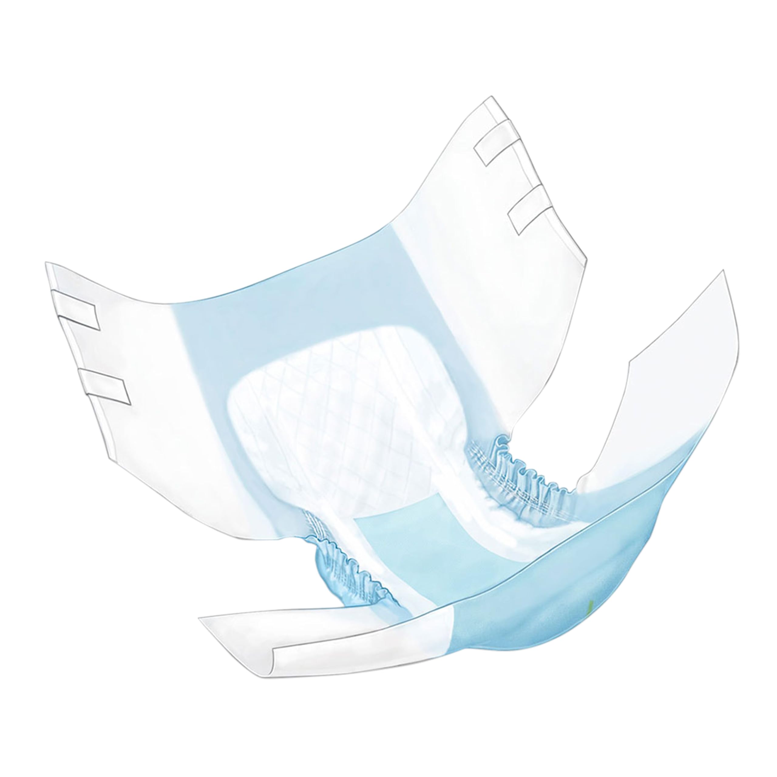 cardinal health™ quilted adult briefs, wings™ extra, moderate absorbency, blue, large - bag of 18