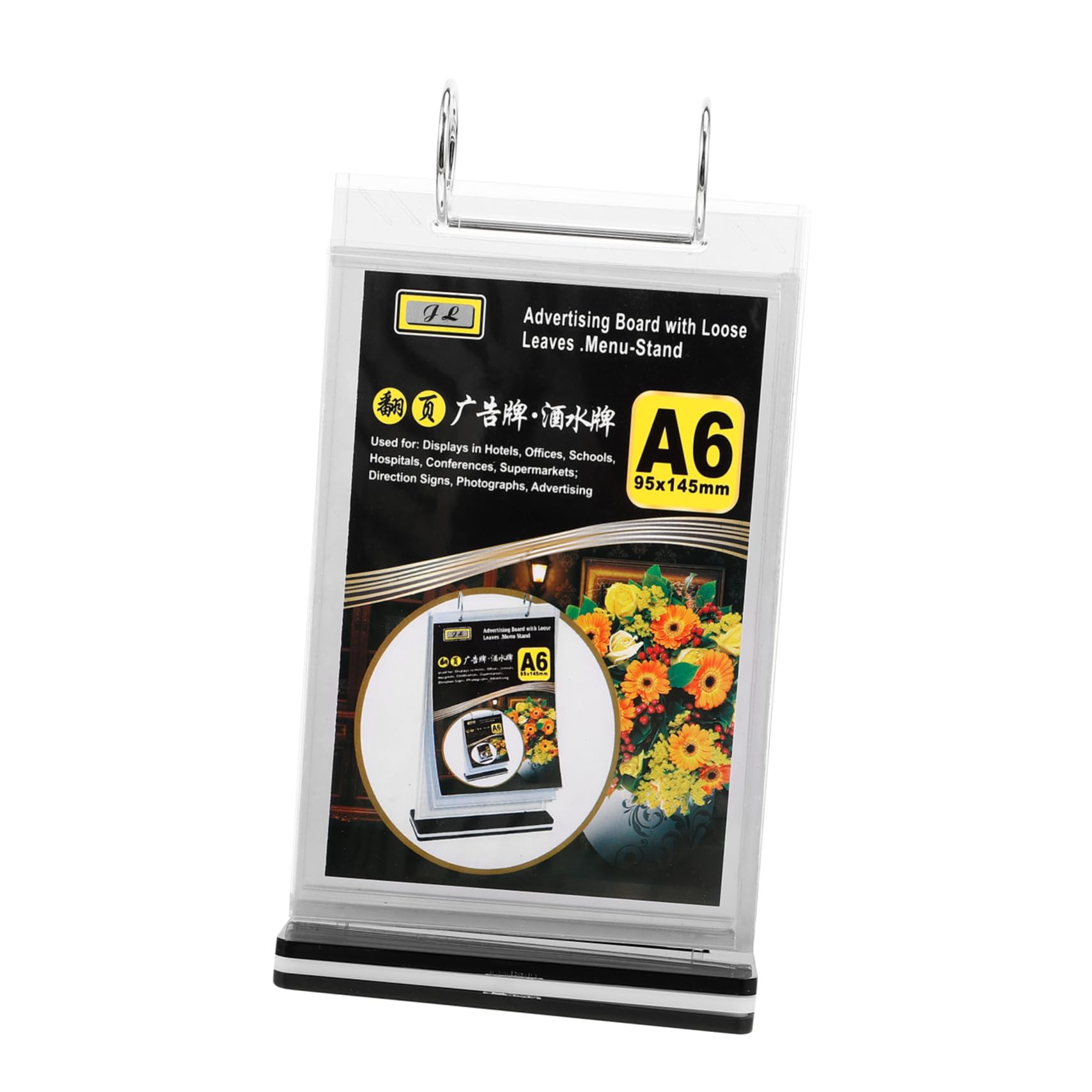 SHINEOFI 11piezas Soporte De Menú Vertical Base Para Restaurantes y Eventos Exhibidor De Carteles Transparente Para Mesas Para Cafés y Celebraciones