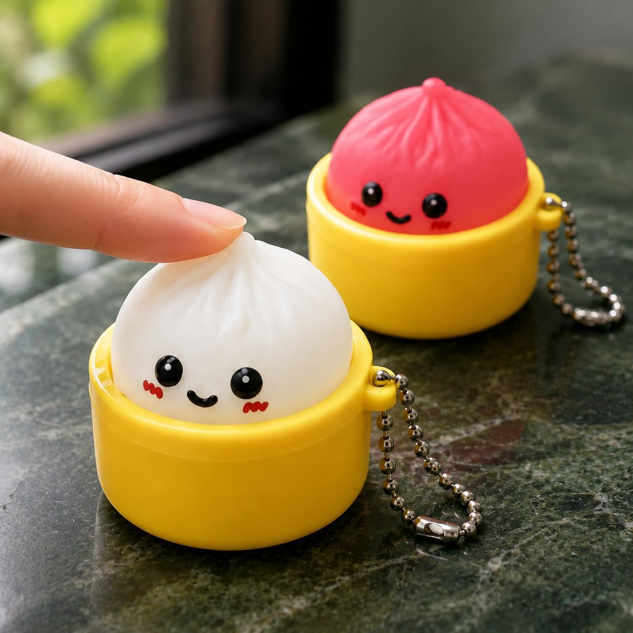 6pcs Keyboard Fidget Keychains, Colorful Mini Fidget Toys for Bags and Keys