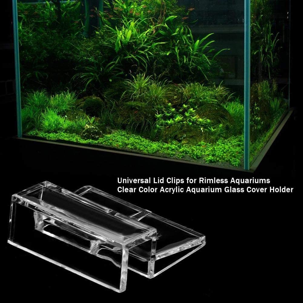 Support d'aquarium Acrylique,Clips pour Couvercle d'aquarium,Clair Support d'aquarium,réservoir de Poissons d'Aquarium,Clips de Couvercle D'aquarium Fish,10mm,Lot de 6 Clips de Protection en Verre