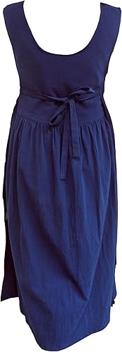 Miniatura 3 de Delantal para mujeres y adolescentes con 2 bolsillos, lindo para hornear, jardinería, pintura, manualidades, cocina o técnico de uñas (azul marino)