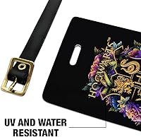 Vista 4 de Harry Potter Hogwarts - Juego de 2 tarjetas de identificación con escudo floral para equipaje de mano