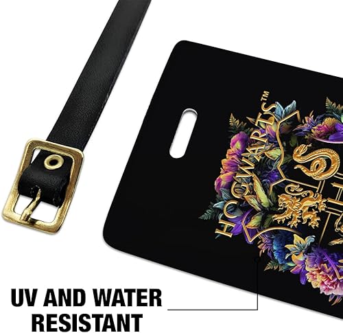 Miniatura 4 de Harry Potter Hogwarts - Juego de 2 tarjetas de identificación con escudo floral para equipaje de mano