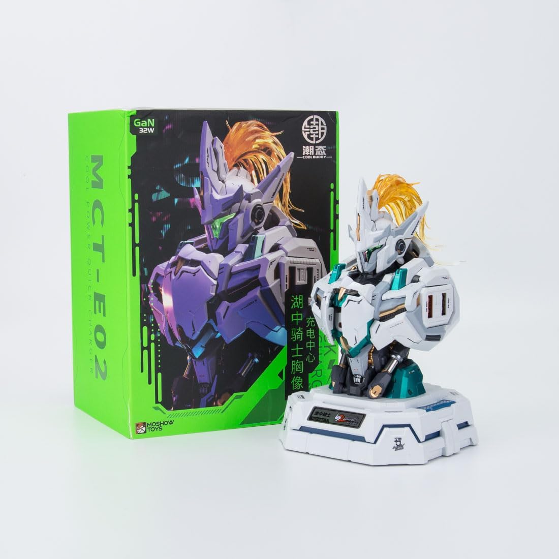 Desktop Creative Charger, Moshowtoys Progenitor 1:72 Effect Lancelot of The Lake Mecha Action Charger Model (US-Plug)
