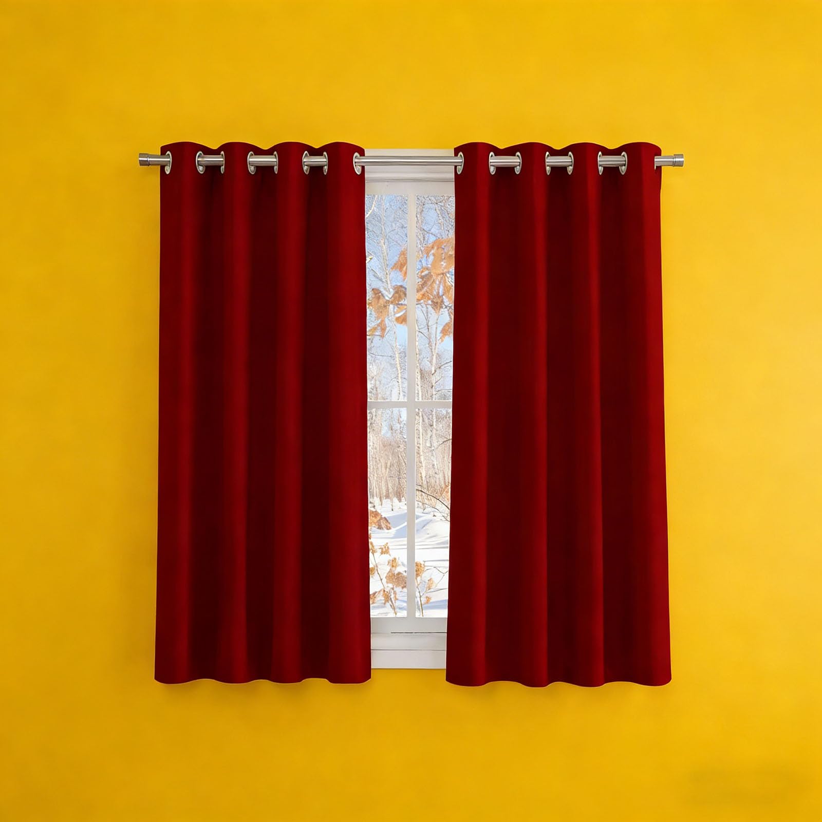 Voilage 180x80 design moderne rideau thermique haut de gamme vin rouge