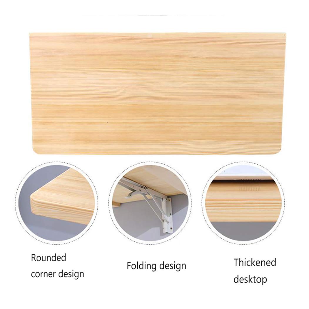 Tavolo da Muro Pieghevole da Parete in Legno di pino,Elegant Supporti Multifunzione Salvaspazio per Garage/Cucina Piccolo Lavoro Ribaltabile a Parete Pranzo, Tavolino