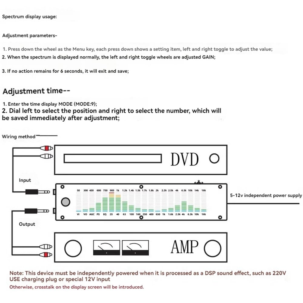 Analizador de Espectro Audio LED Indicador de Dinámico de Espectro Musical para Entusiastas del Audio