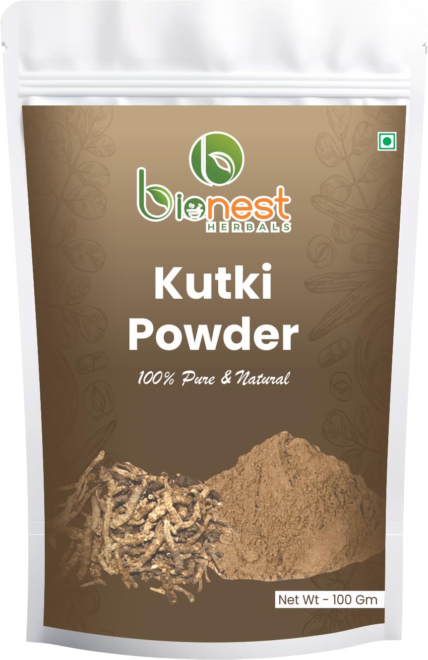 Bionest Herbals Kutki Powder - 100 gm | For Liver Support, Detoxification | Blood Sugar Management | 100% Pure & Natural