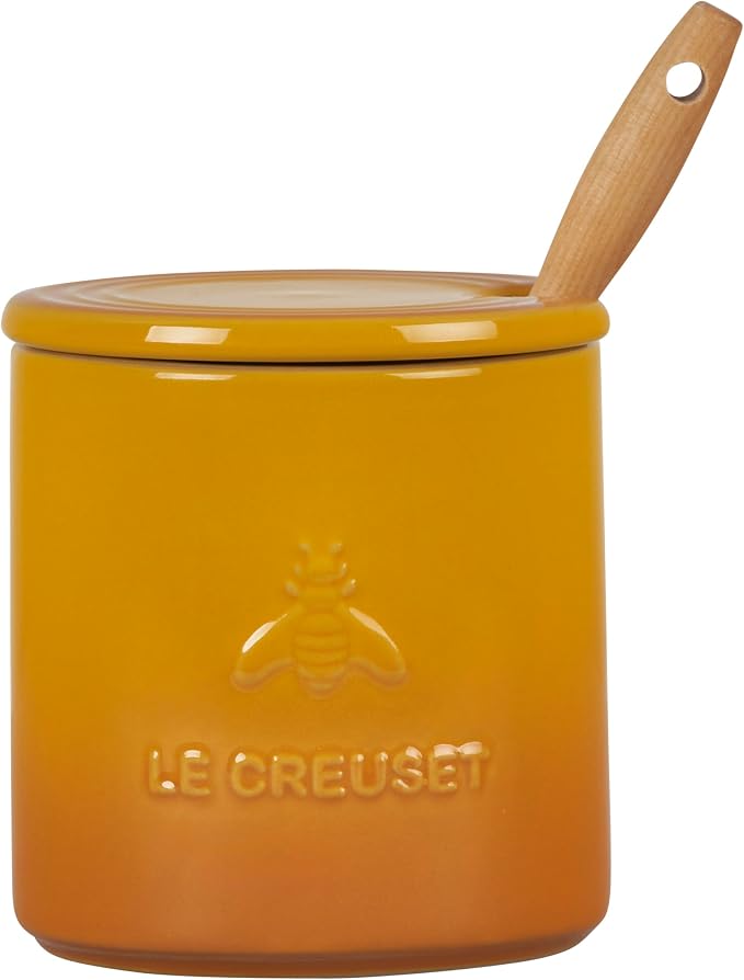 Le Creuset Stoneware Honey Pot, 14 oz., Meringue