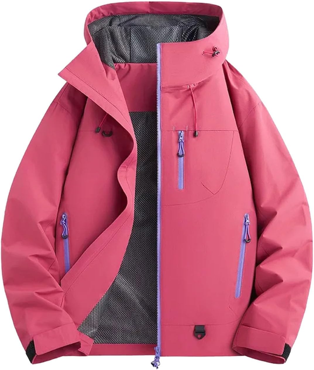 Womens Waterproof Windproof Mountaineering Jacket Lightweight Hard Hiking Camping Cycling