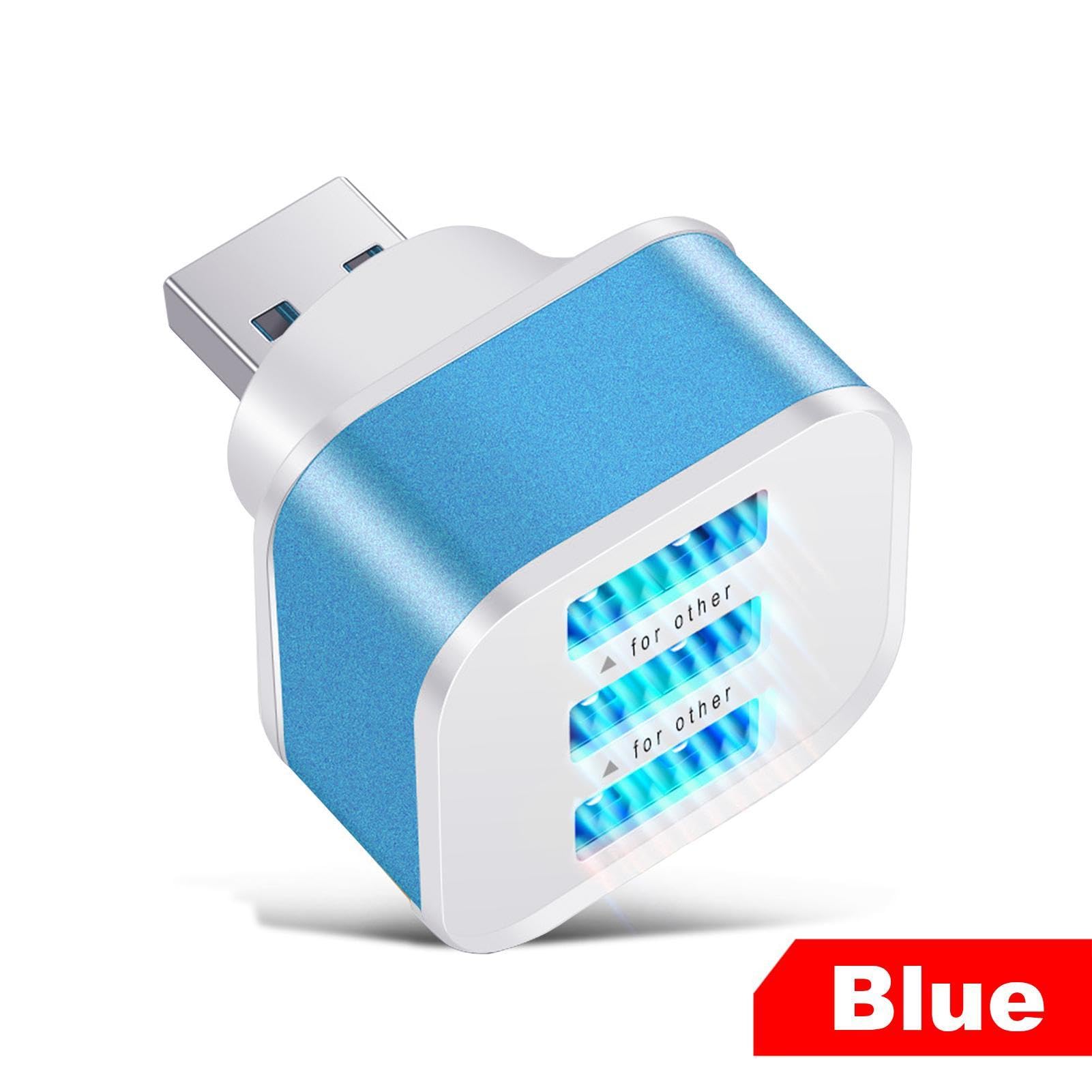 Hub USB 3 Porte In Alluminio E ABS – Splitter Compatto Per Laptop, PC E Accessori, Ricarica Inclusa