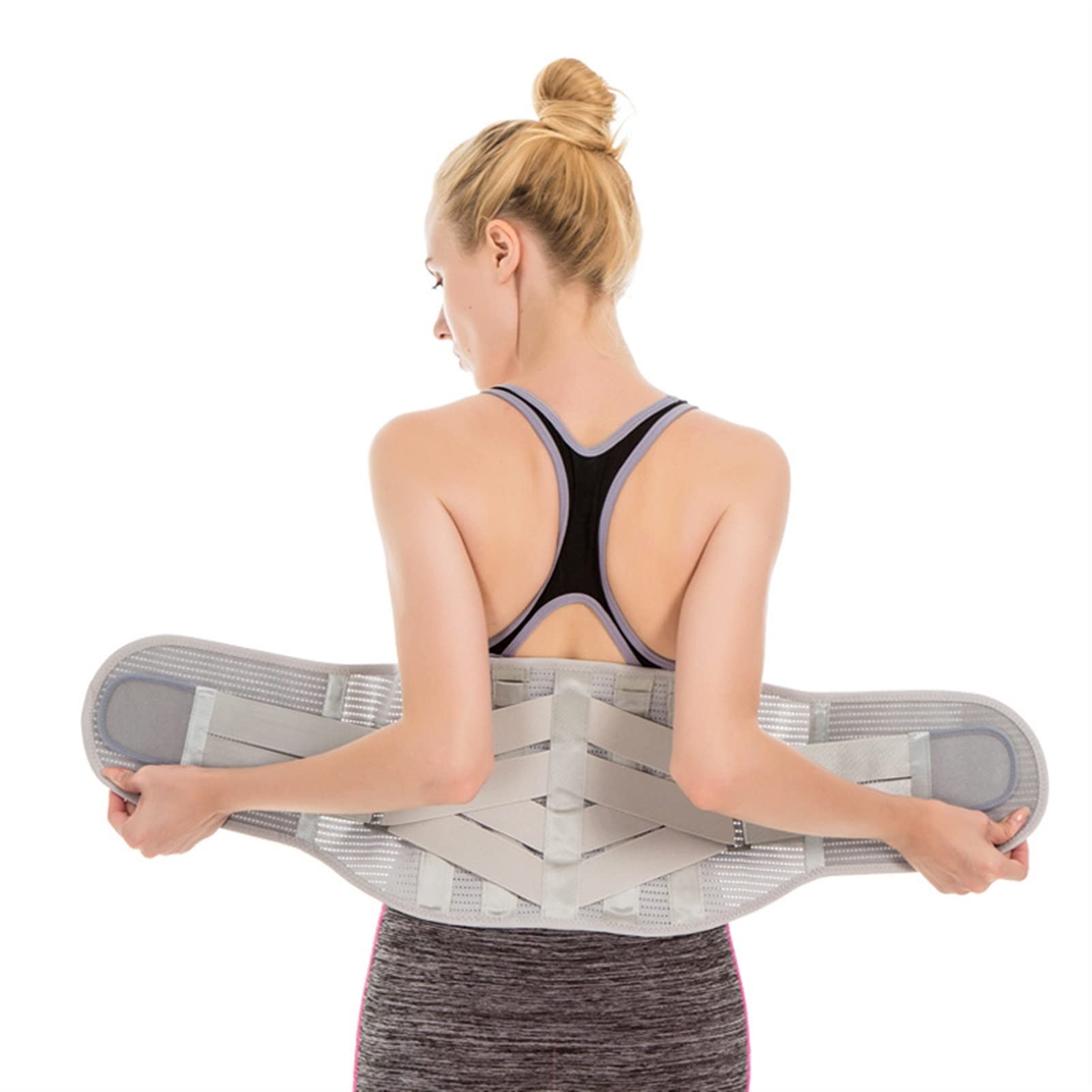 Soporte lumbar Soporte lumbar Cinturón de soporte para el alivio del dolor de espalda Disco herniado Ciática Escoliosis Diseño de material transpirable para hombres y mujeres (Tamaño : X-Large) (
