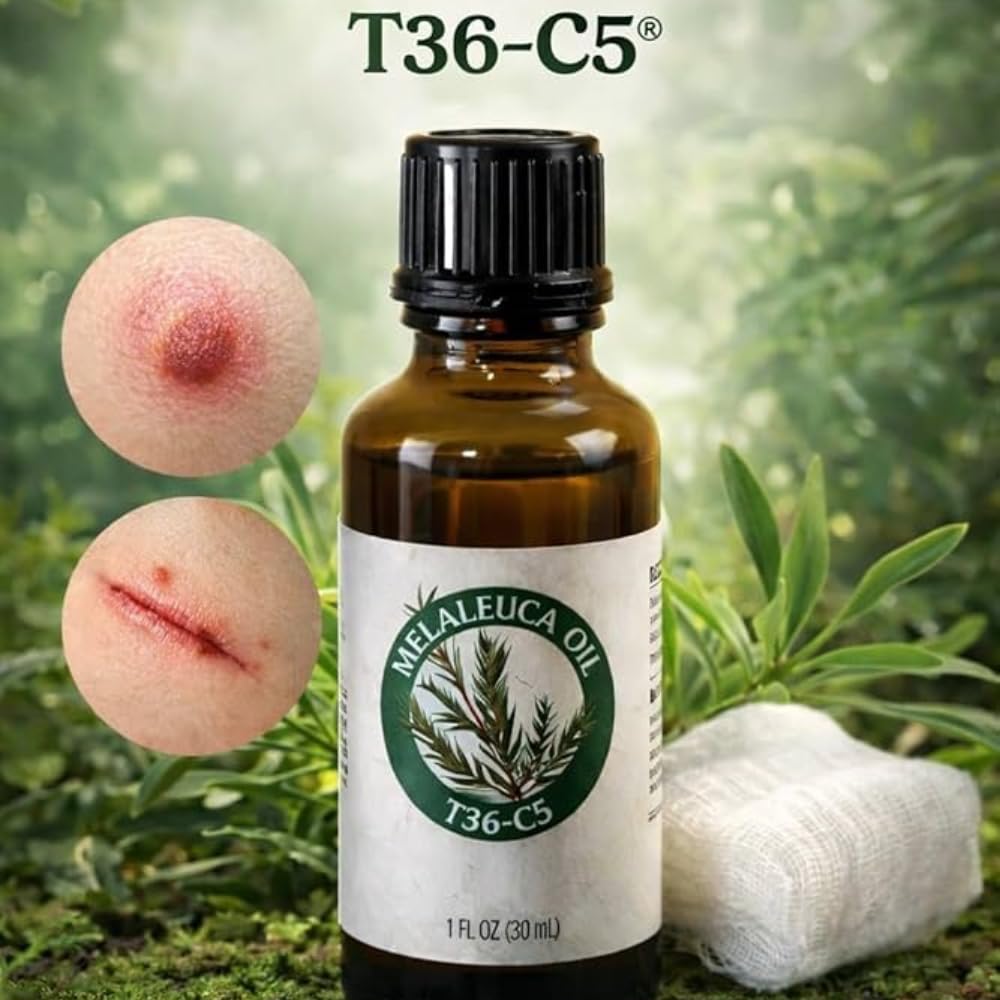 Melaleuca Tea Tree Essential Oil T36-C5 Grade, 100% Pure & Undiluted, Steam Distilled, 1 fl oz (30 mL)