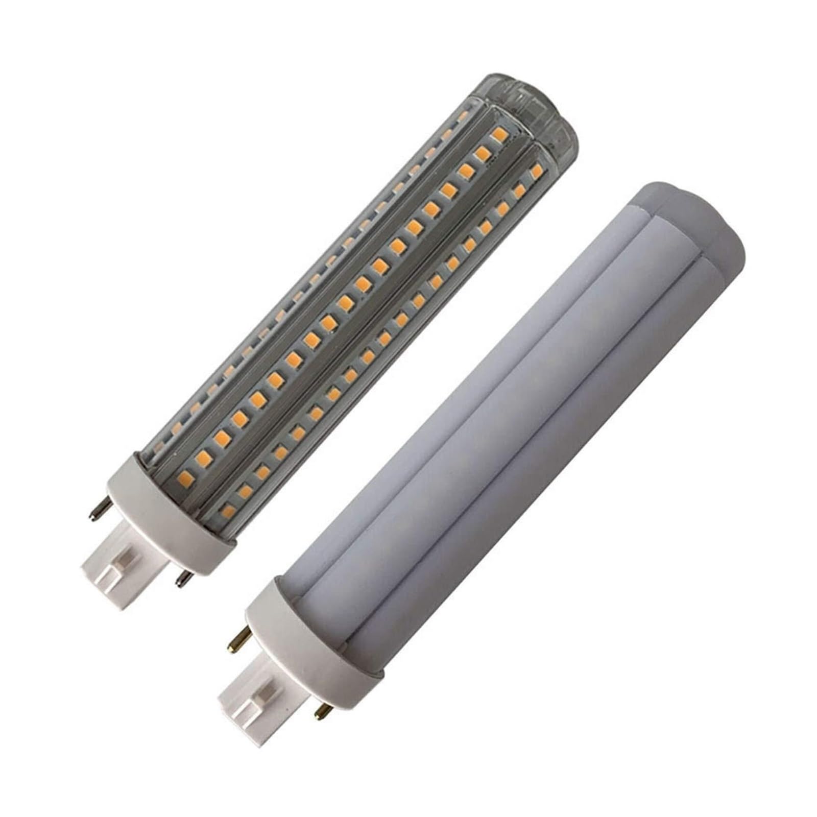 Cebula kukurydziana Światło Kukurydziane LED 2 Szt. E14 G24 LED/12 W 360 Stopni Włożone Poziomo Ilość Lampy Oświetleniowe Do Domu Komercyjnych Opraw Przemysłowych High Bay,do lampy sufitowej(Milk)