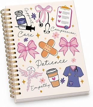 Nurse Notebook, Medical Journal, Nursing Student Appreciation Gifts for Women Medical Student, Nursing School Essentials, 5.5x8.3 Inch