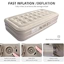 DHRIYA Single Size Inflatable Air Mattress Bed with Built-in Electric Pump, Thick Waterproof PVC Blow Up Air Bed for Home, Travel, Guests & Camping | Portable Comfortable Sleeping Mattress gallery image