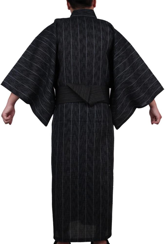 FANCYPUMPKIN Jinbei Men's Yukata kimono Japanese Robe Pajamas【A4/Size L】