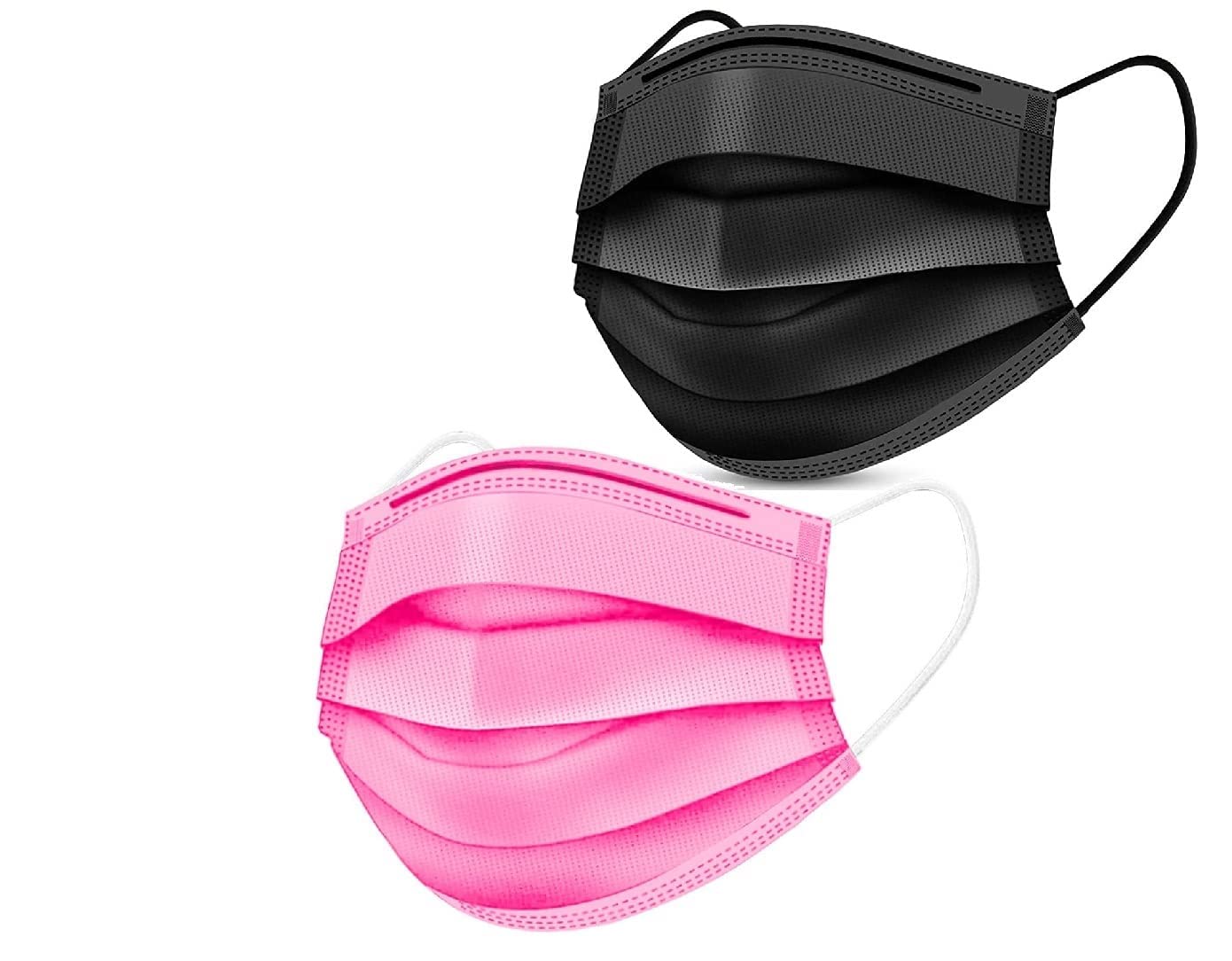 OCEAN RACE 4 Ply Disposable Surgical Non-Woven Fabric, Unisex Face Masks With Nose Clip Pack Of-50 (Pink-25,Black-25=50 Pcs) (B09JLV67Q9) Amazon Price History, Amazon Price Tracker