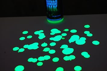 Opticz Daytime Visible Luminescent UV Blacklight Reactive Marking Ink UV Green, 4 Ounce