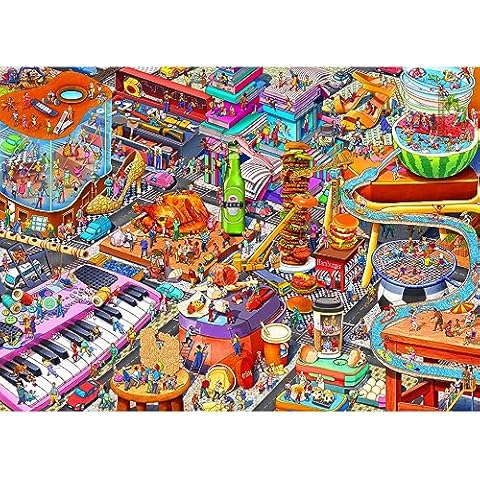 HUADADA Jigsaw Puzzles for Adults 1000 Piece Jigsaw Puzzles for Adults Challenging Game Puzzles with Letters on Back（Little People's World Party） Cover