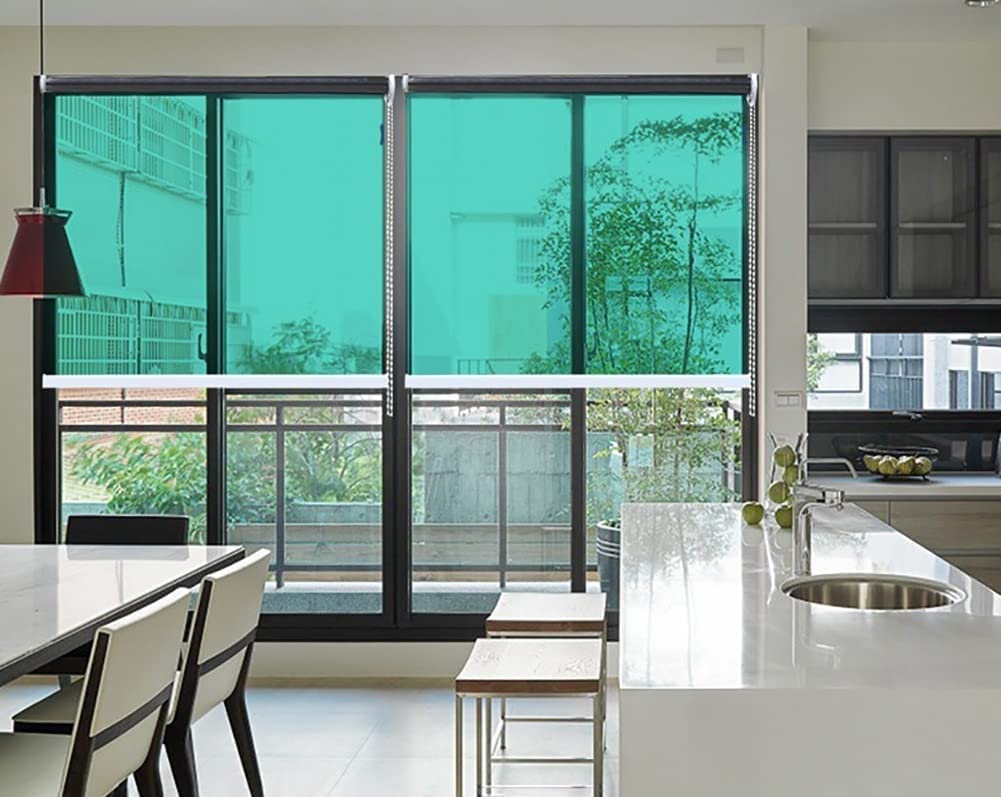 Reflektierend Fenster Rollo, Einwegspiegel Privatsphäre Tagsüber Rollo, Innen Oder Außen Zuhause Büro Hitzekontrolle Datenschutz Bei Tag,120cmx160cm/47inx63in