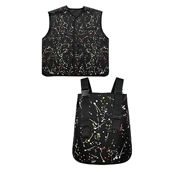 Unisex X-Ray Protective Lead Clothing Set, 0.35mmpb Radiation Shielding Black Lead Vest and Detachable Lead SkirtSmall