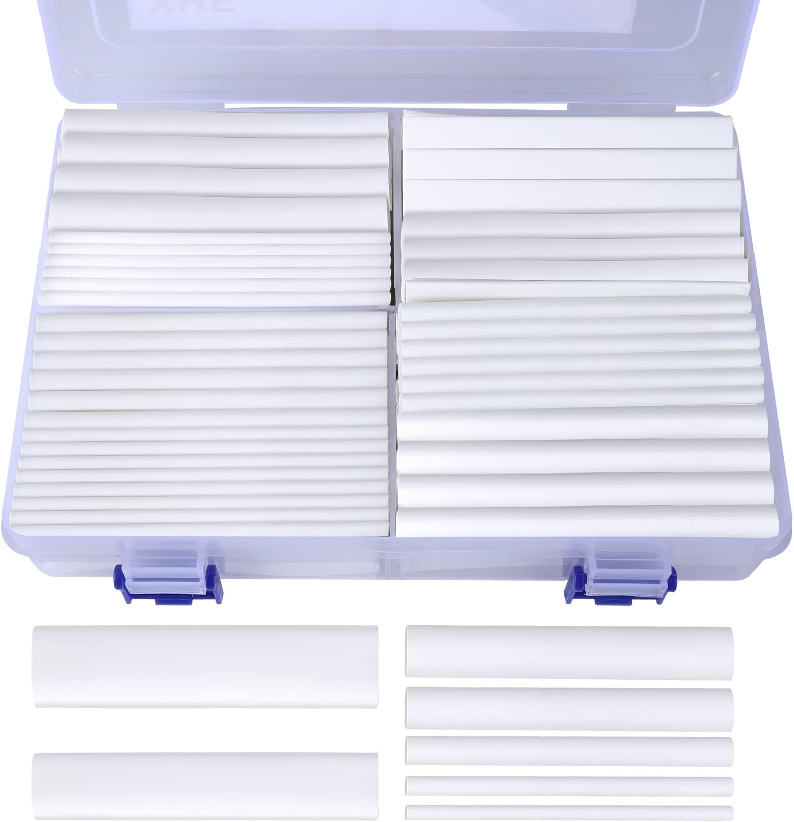 XHF UL Listed 205 PCS Length 3.5" White 3:1 Waterproof Automotive Electrical Heat Shrink Tubing Assortment Kit Large Size Marine Grade Adhesive Lined Tube, Insulation Sealing