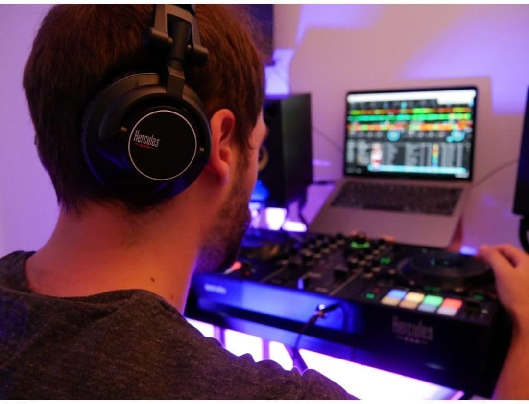 Hercules HDP DJ60 – Professional-Quality DJ Headphones - High Performance, Foldable and Comfortable