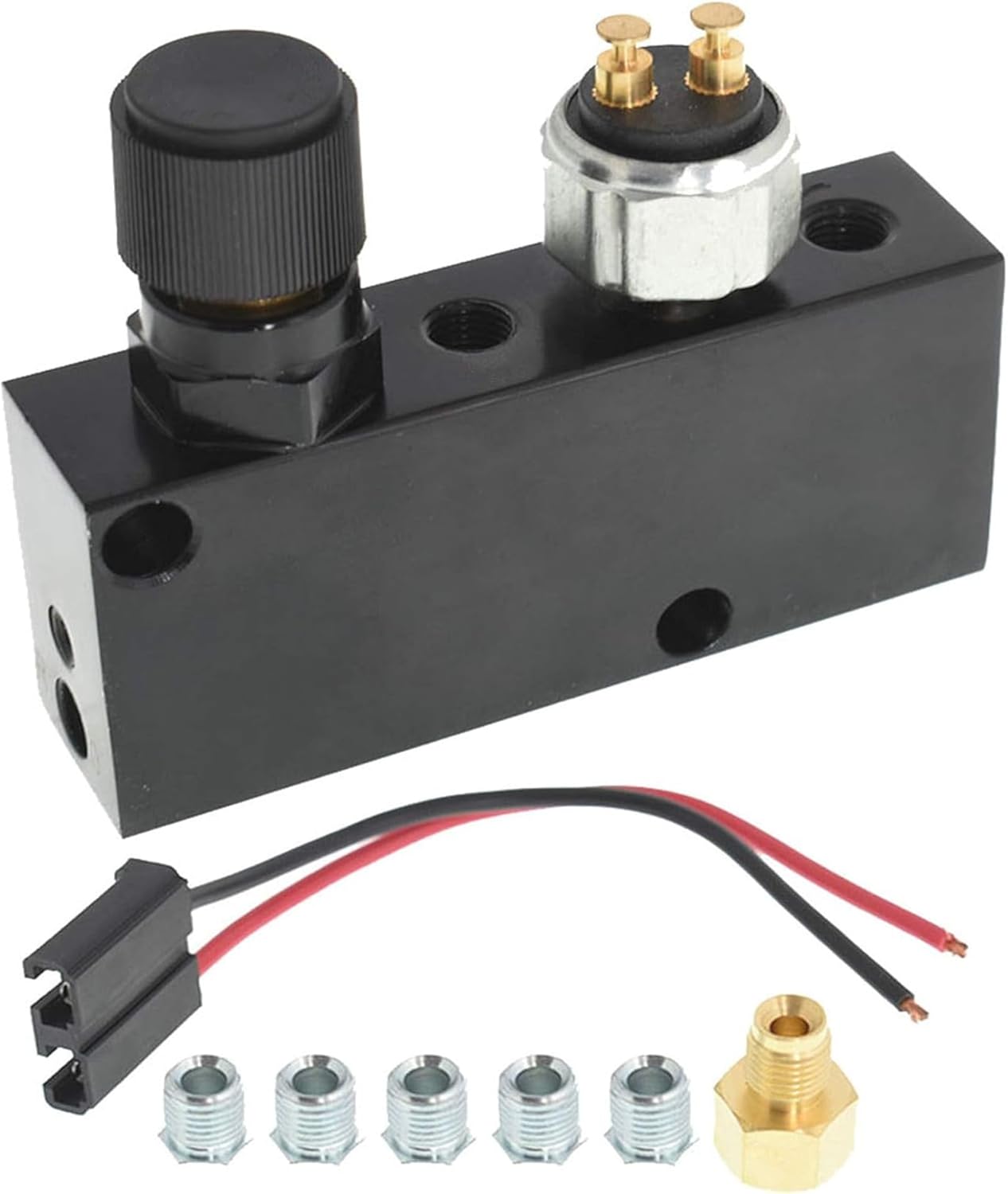 Adjustable Proportioning Valve & Distribution Block Brake Disc/Drum with Five Stainless Steel Fittings Compatible with Chevrolet Chevelle Camaro Firebird Nova Street Rod & Trucks