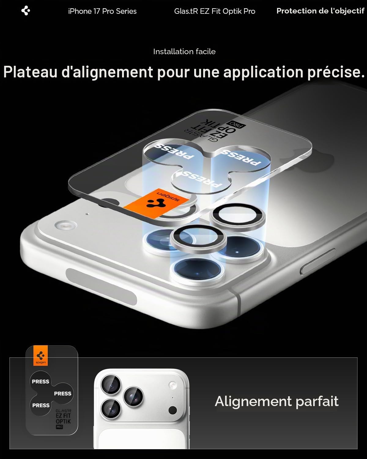 Spigen Pack Tough Armor MagFit – Coque MagSafe & Protection d’écran/Caméra pour iPhone 17 Pro
