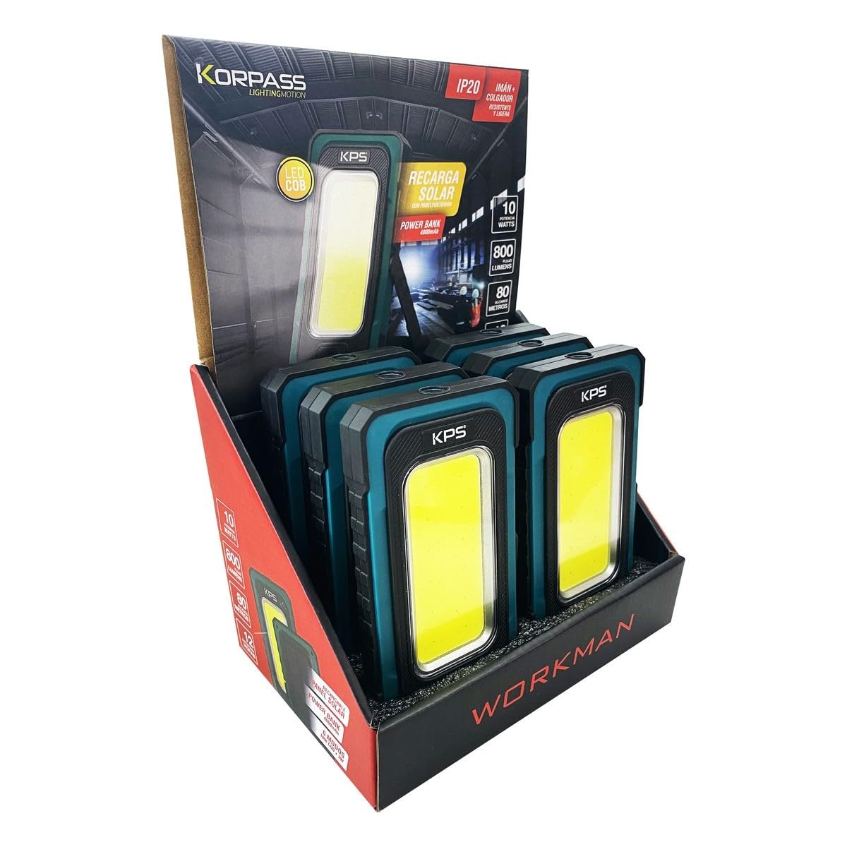 LINTERNA LED POWERBANK 10 W SOLAR