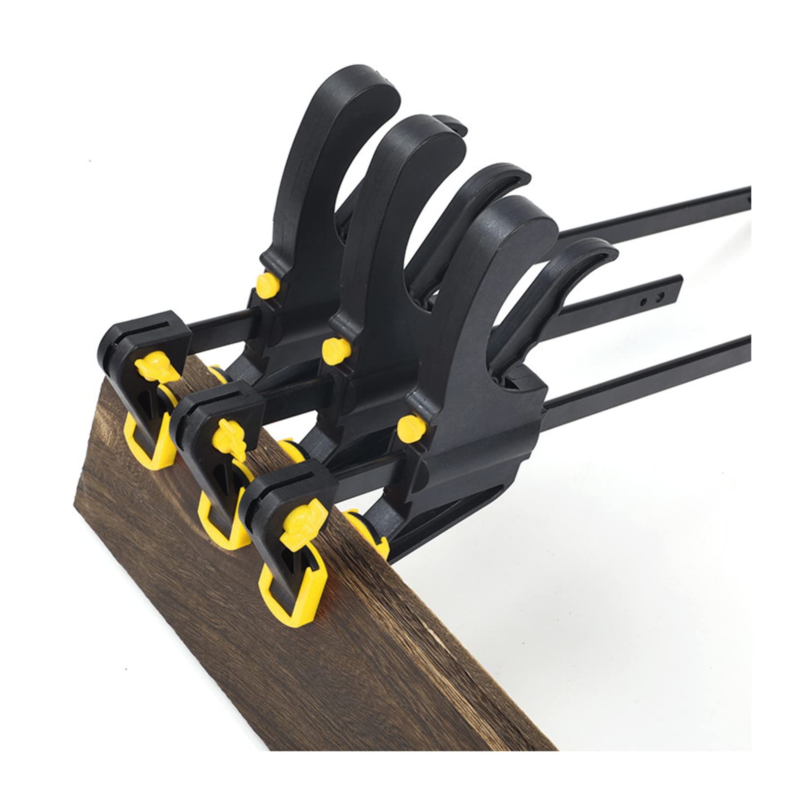 Abrazadera de trinquete rápida de 4 pulgadas, kit de abrazadera de barra de trabajo para carpintería, pinza de sujeción inversa, herramientas manuales (color: 4 pulgadas, 3 piezas) (4 pulgadas, 5 pi
