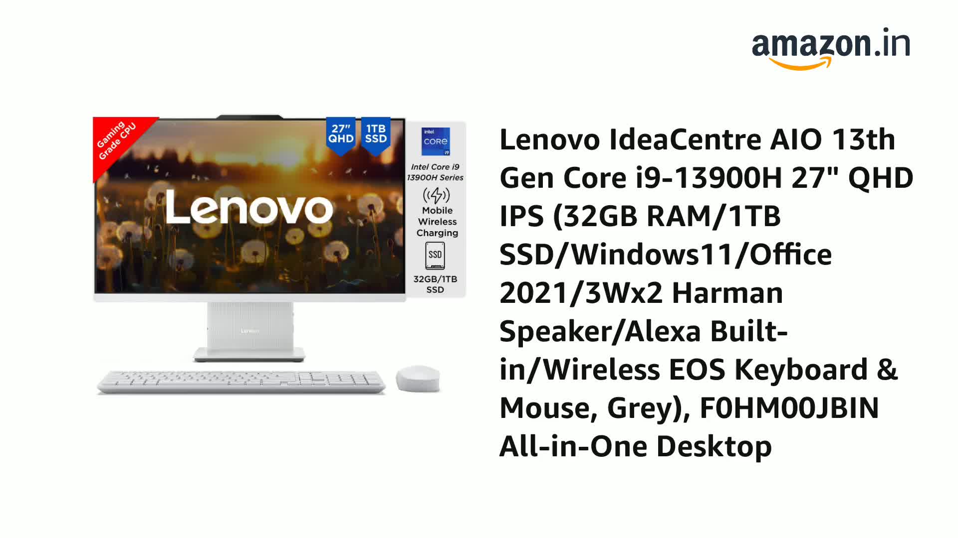 Lenovo IdeaCentre AIO 13th Gen Core i9-13900H 27 Lenovo IdeaCentre AIO 13th Gen Core i9-13900H 27