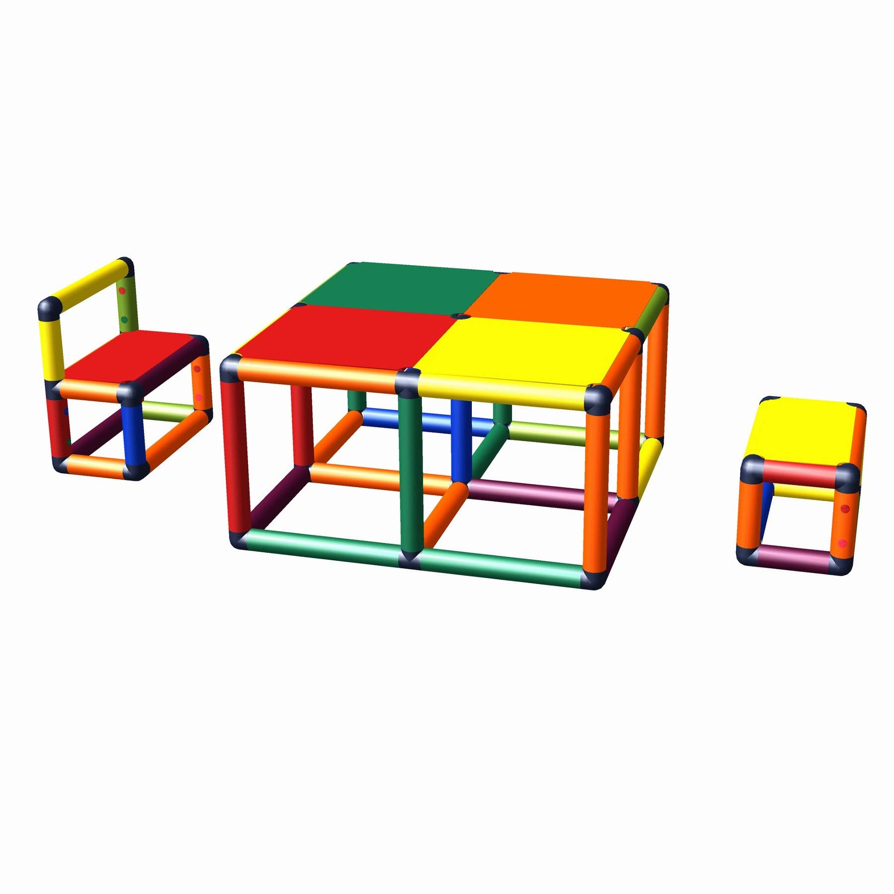 move and stic - Sitzgruppe Elias bestehend aus Kindertisch, Kinderstuhl und Hocker